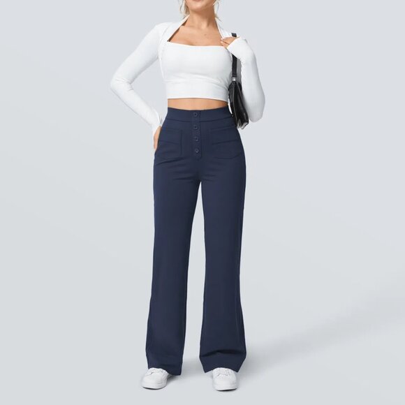 Small - Halara High Waisted Pockets Straight Leg Pants NWT - Picture 1 of 12